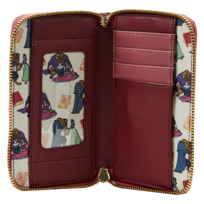 Loungefly Beauty and the Beast (1991) Fireplace Scene Zip Around Purse