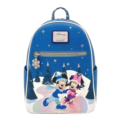 Loungefly Disney Mickey & Minnie Winter Scene US Exclusive Mini Backpack [RS]