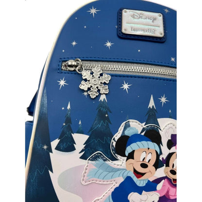 Loungefly Disney Mickey & Minnie Winter Scene US Exclusive Mini Backpack [RS]