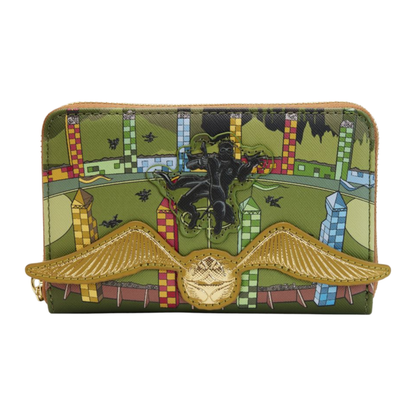 Loungefly Harry Potter Golden Snitch Zip Around Purse