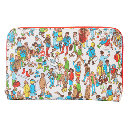 Loungefly Where's Wally Art Print Zip Around Wallet