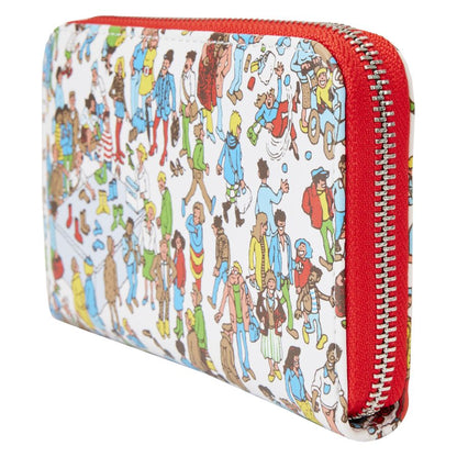 Loungefly Where's Wally Art Print Zip Around Wallet
