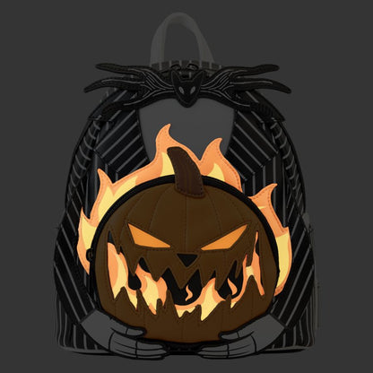 Loungefly The Nightmare Before Christmas Jack Pumpkin Glow Head Mini Backpack