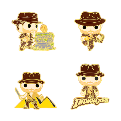 Funko Pop Indiana Jones: Raiders of the Lost Ark Indy Set Enamel Pin [4 Pack]