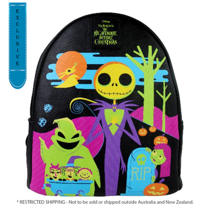 Loungefly The Nightmare Before Christmas Blacklight US Exclusive Mini Backpack [RS]