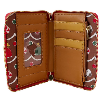 Loungefly Peanuts Snoopy Gingerbread Wreath Scented Zip Around Wallet