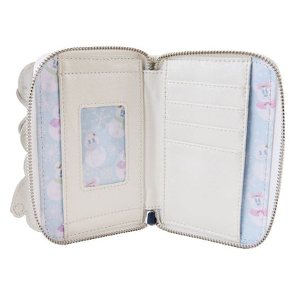 Loungefly Disney Mickey & Minnie Pastel Snowman Zip Around Wallet