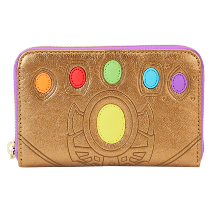 Loungefly Marvel Comics Thanos Gauntlet Metallic Zip Around Wallet