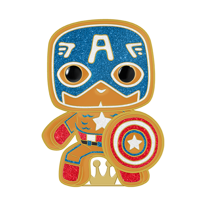 Funko Pop Marvel Comics Captain America Gingerbread Enamel Pop! Pin