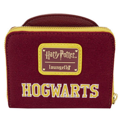 Loungefly Harry Potter Gryffindor Hogwarts Crest Varsity Jacket Zip Around Wallet