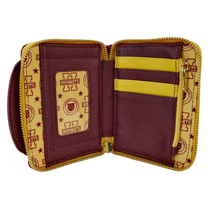 Loungefly Harry Potter Gryffindor Hogwarts Crest Varsity Jacket Zip Around Wallet