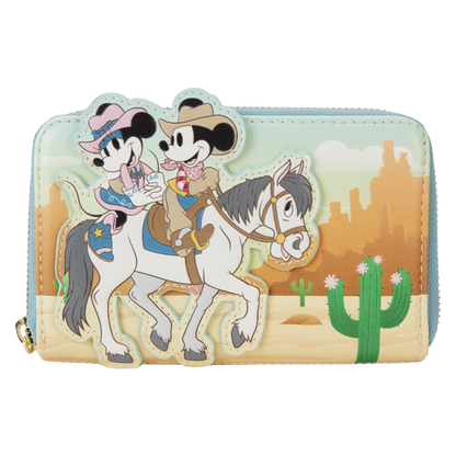Loungefly Disney Western Mickey & Minnie Zip Around Wallet