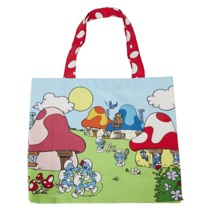 Loungefly Smurfs Village Life Canvas Tote