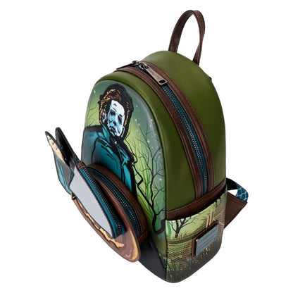 Loungefly Halloween Michael Myers Pumpkin Glow Mini Backpack (with Coin Bag)