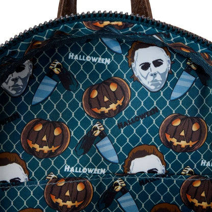 Loungefly Halloween Michael Myers Pumpkin Glow Mini Backpack (with Coin Bag)