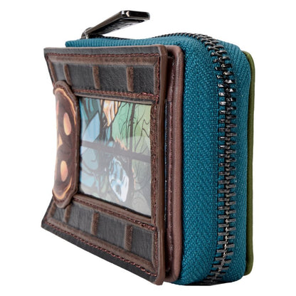Loungefly Halloween Michael Myers Pumpkin Glow Accordion Zip Around Wallet