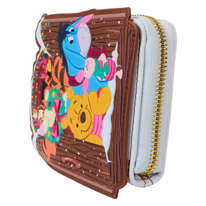 Loungefly Winnie the Pooh Pooh & Friends Holiday Scene Zip Wallet