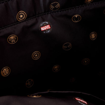 Loungefly Marvel Comics 85th Anniversary All Over Print Logo Convertible Backpack & Tote Bag