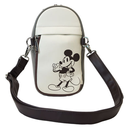 Loungefly Mickey & Friends Faux Leather & Canvas Water Bottle Crossbody