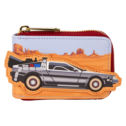 Loungefly Back to the Future 40th Anniversary Delorean Accordion Wallet