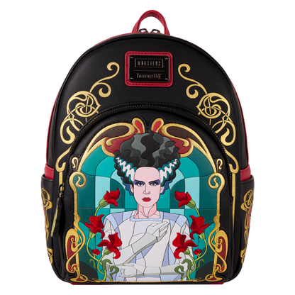 Loungefly Universal Monsters The Bride of Frankenstein Stained Glass Mini Backpack
