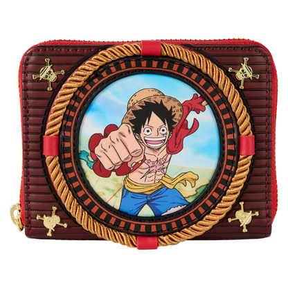 Loungefly One Piece Luffy Compass Zip Around Wallet