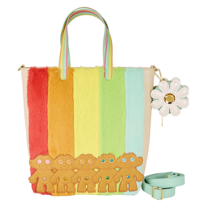 Loungefly Good Luck Trolls Trolls with Faux Fur Tote Bag & Detachable Coin Bag