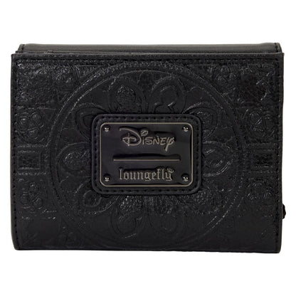 Loungefly Disney Villains Black Faux Leather with Velvet Trim Tri Fold Wallet