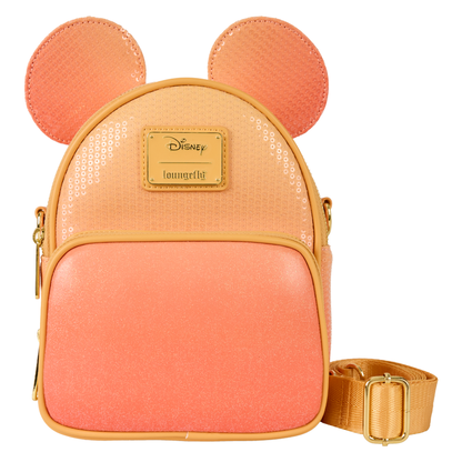 Loungefly Disney Mickey Mouse Glitter Convertible Mini Backpack & Crossbody Bag