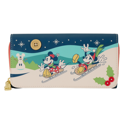 Loungefly Disney Mickey & Minnie Holiday Flap Wallet