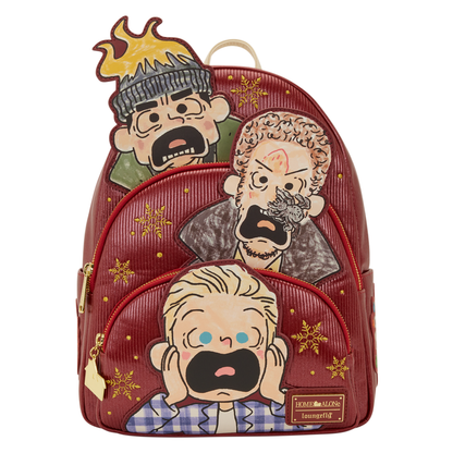 Loungefly Home Alone Triple Pocket Mid Size Backpack