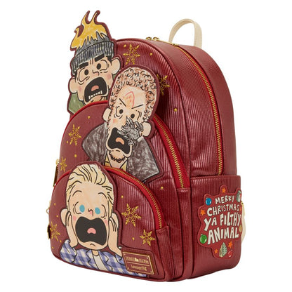 Loungefly Home Alone Triple Pocket Mid Size Backpack