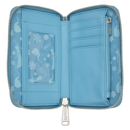 Loungefly Frozen Elsa Glitter Sequin Zip Around Wallet