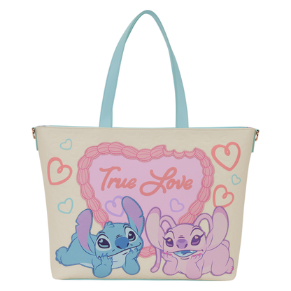 Loungefly Lilo & Stitch Stitch & Angel "True Love" Tote Bag