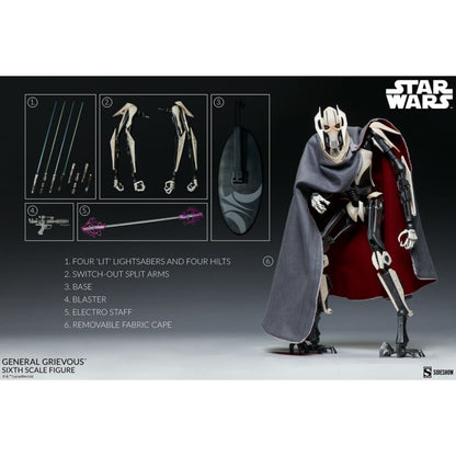 Sideshow Collectibles Star Wars General Grievous 1:6 Scale Action Figure