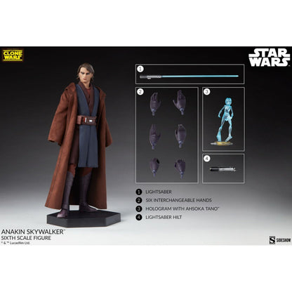 Sideshow Collectibles Star Wars: The Clone Wars Anakin Skywalker 1:6 Scale 12" Action Figure