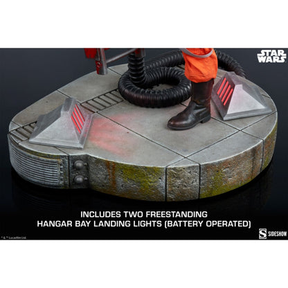 Sideshow Collectibles Star Wars Luke & X Wing: Red Five Standing By Premium Format Statue