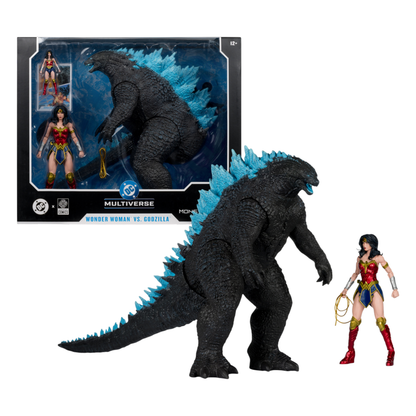McFarlane Toys Justice League (comics) Wonder Woman 7" vs Atomic Blast Godzilla MegaFig Action Figure 2 Pack