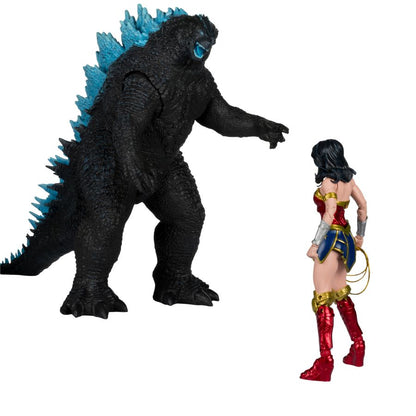 McFarlane Toys Justice League (comics) Wonder Woman 7" vs Atomic Blast Godzilla MegaFig Action Figure 2 Pack