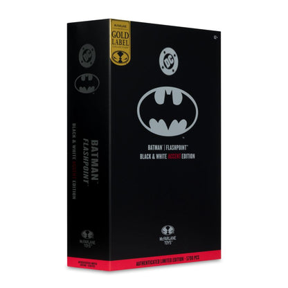 McFarlane Toys DC Multiverse Batman Flashpoint Black & White with Accent (Gold Label) 7" Action Figure