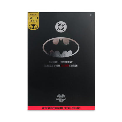 McFarlane Toys DC Multiverse Batman Flashpoint Black & White with Accent (Gold Label) 7" Action Figure