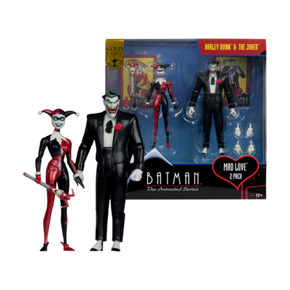 McFarlane Toys DC Direct Batman Animated (Comic) Harley Quinn & The Joker (Mad Love) Gold Label
