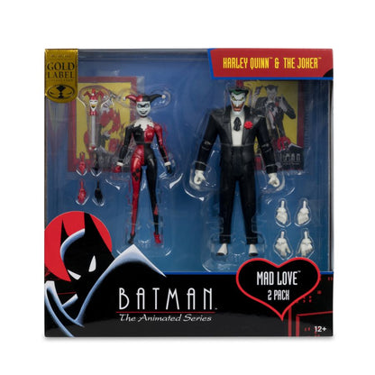 McFarlane Toys DC Direct Batman Animated (Comic) Harley Quinn & The Joker (Mad Love) Gold Label