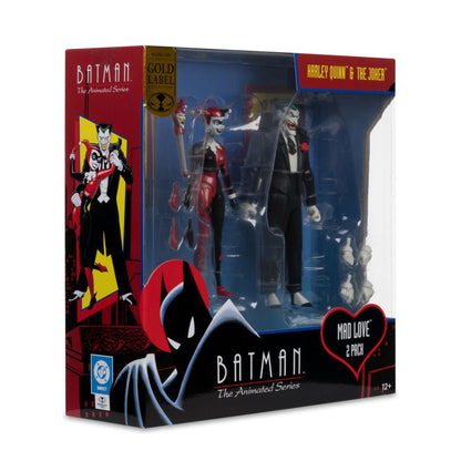 McFarlane Toys DC Direct Batman Animated (Comic) Harley Quinn & The Joker (Mad Love) Gold Label