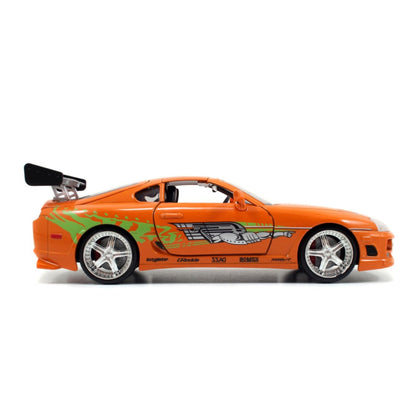 Jada Toys Fast & Furious Brian's Toyota Supra with Brian 1:24 Scale Diecast Model Kit