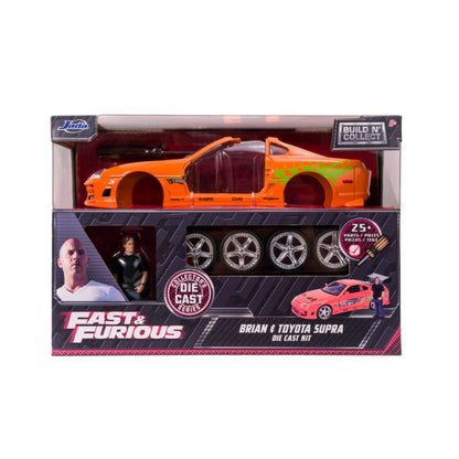 Jada Toys Fast & Furious Brian's Toyota Supra with Brian 1:24 Scale Diecast Model Kit