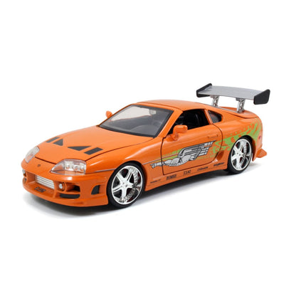 Jada Toys Fast & Furious Brian's Toyota Supra with Brian 1:24 Scale Diecast Model Kit