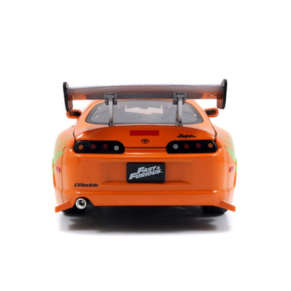 Jada Toys Fast & Furious Brian's Toyota Supra with Brian 1:24 Scale Diecast Model Kit