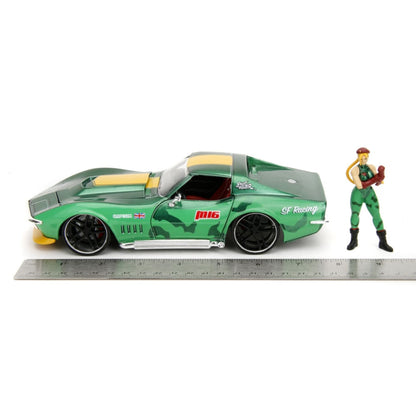 Jada Toys Street Fighter Chevrolet Corvette Stingray ZL1 (1969) 1:24 Scale with Cammy Figure