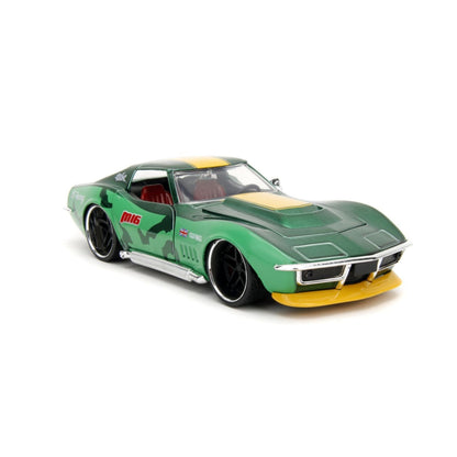 Jada Toys Street Fighter Chevrolet Corvette Stingray ZL1 (1969) 1:24 Scale with Cammy Figure